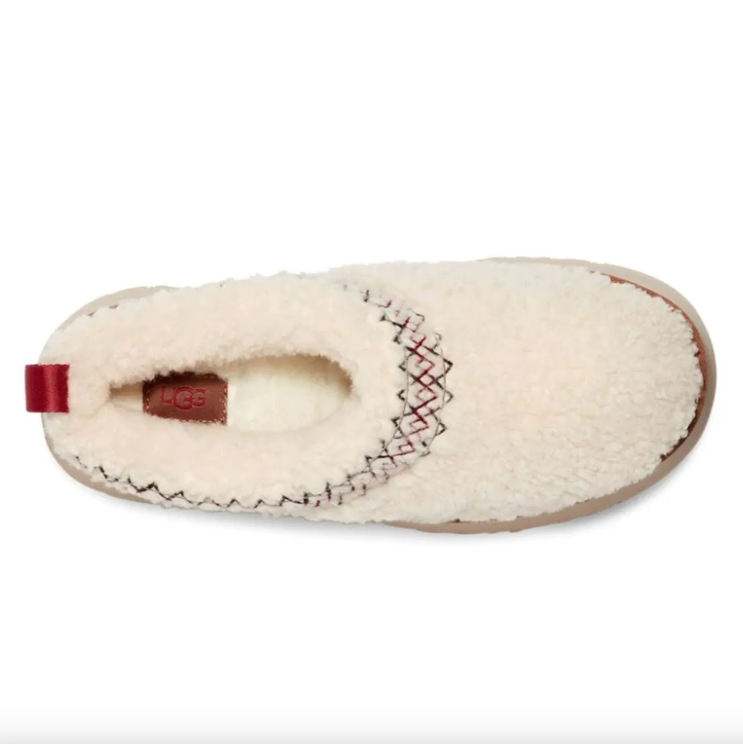 TAZZ BRAIDED SHEEPSKIN PLATFORM SLIPPERS - BEIGE