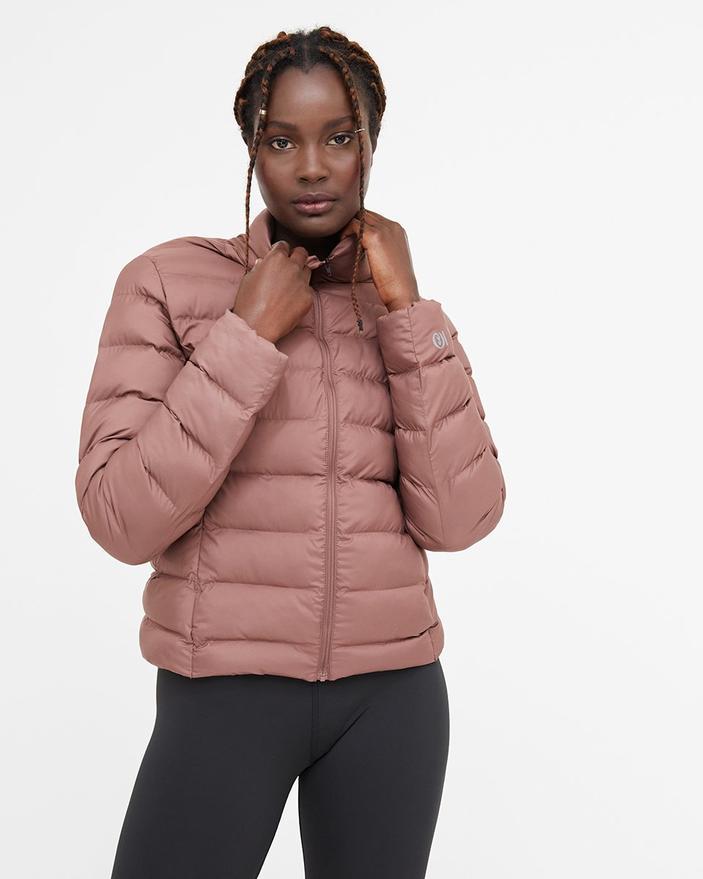 Tentree Cloud Shell Packable Puffer in Mesa Red