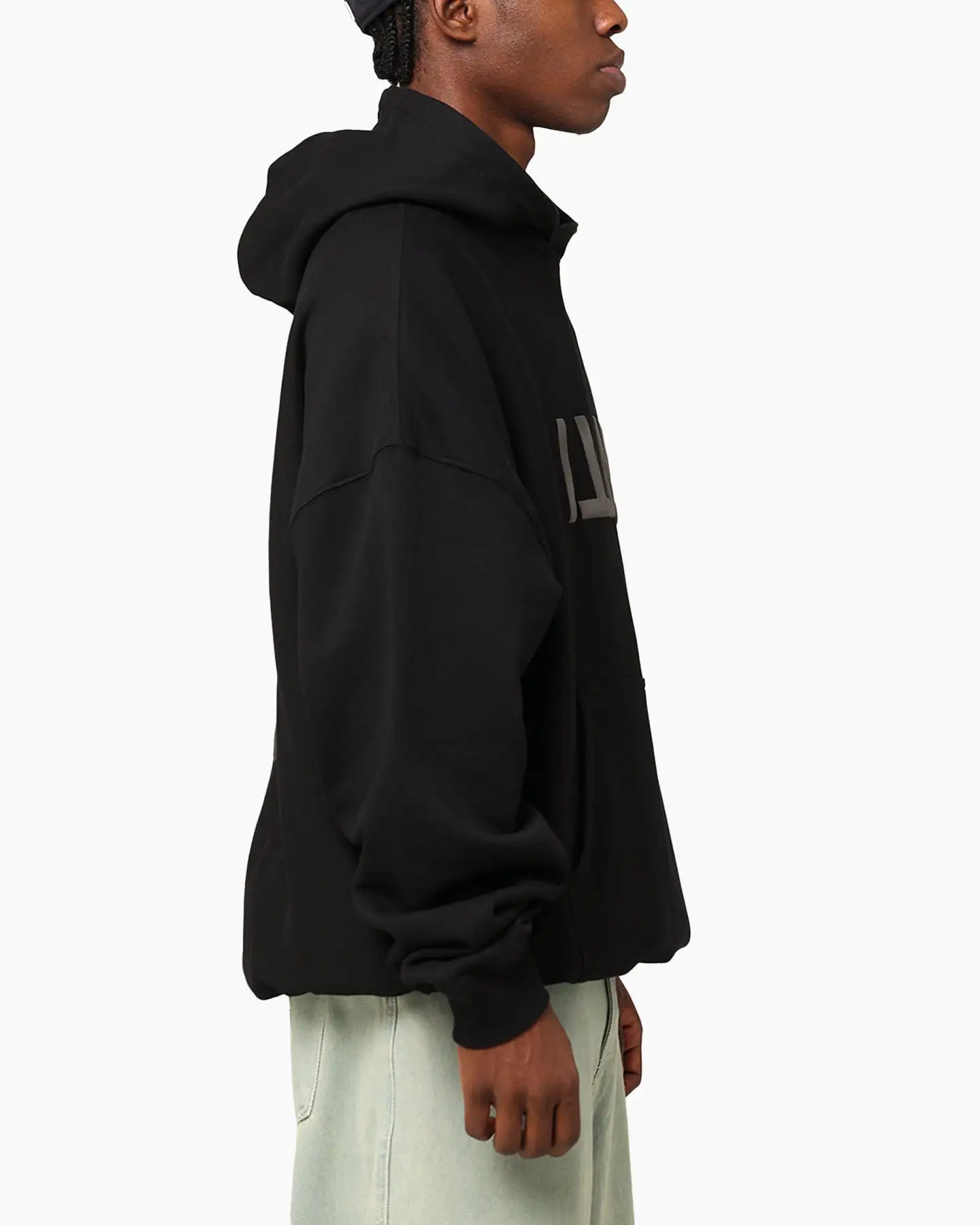 The Anti Order Anti Logo Boxy Hoodie Black