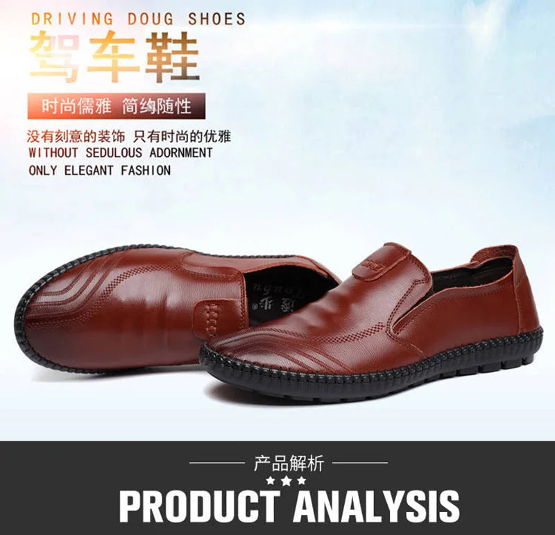 Upgrade Your Style with Our Brand New Fashion Men's Loafers in High-Quality Leather