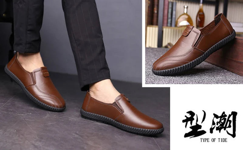 Upgrade Your Style with Our Brand New Fashion Men's Loafers in High-Quality Leather