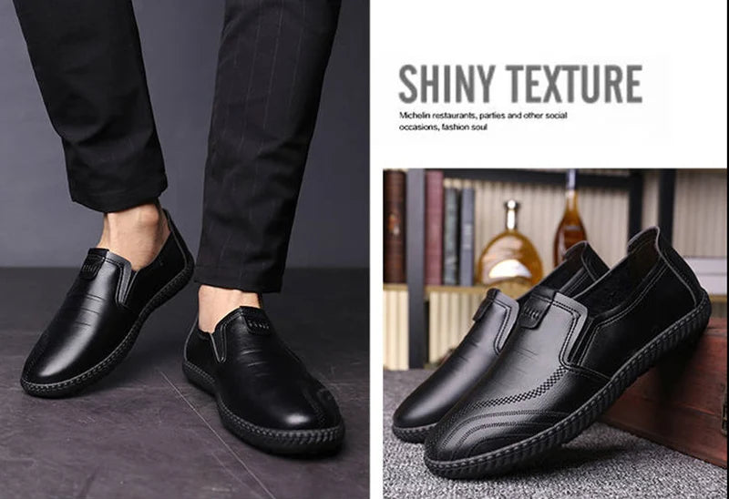 Upgrade Your Style with Our Brand New Fashion Men's Loafers in High-Quality Leather