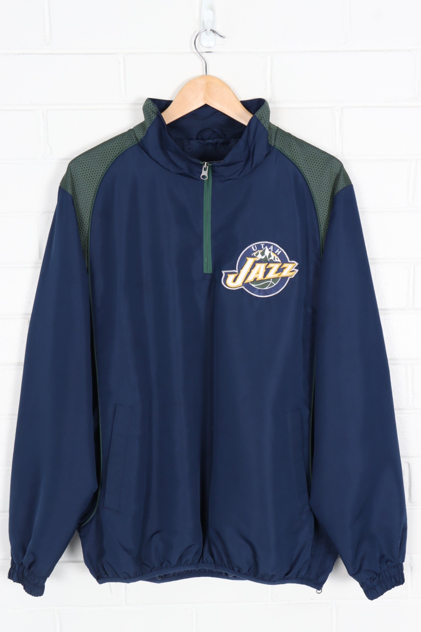 Utah Jazz NBA Basketball 1/4 Zip Thin Windbreaker (XXL)