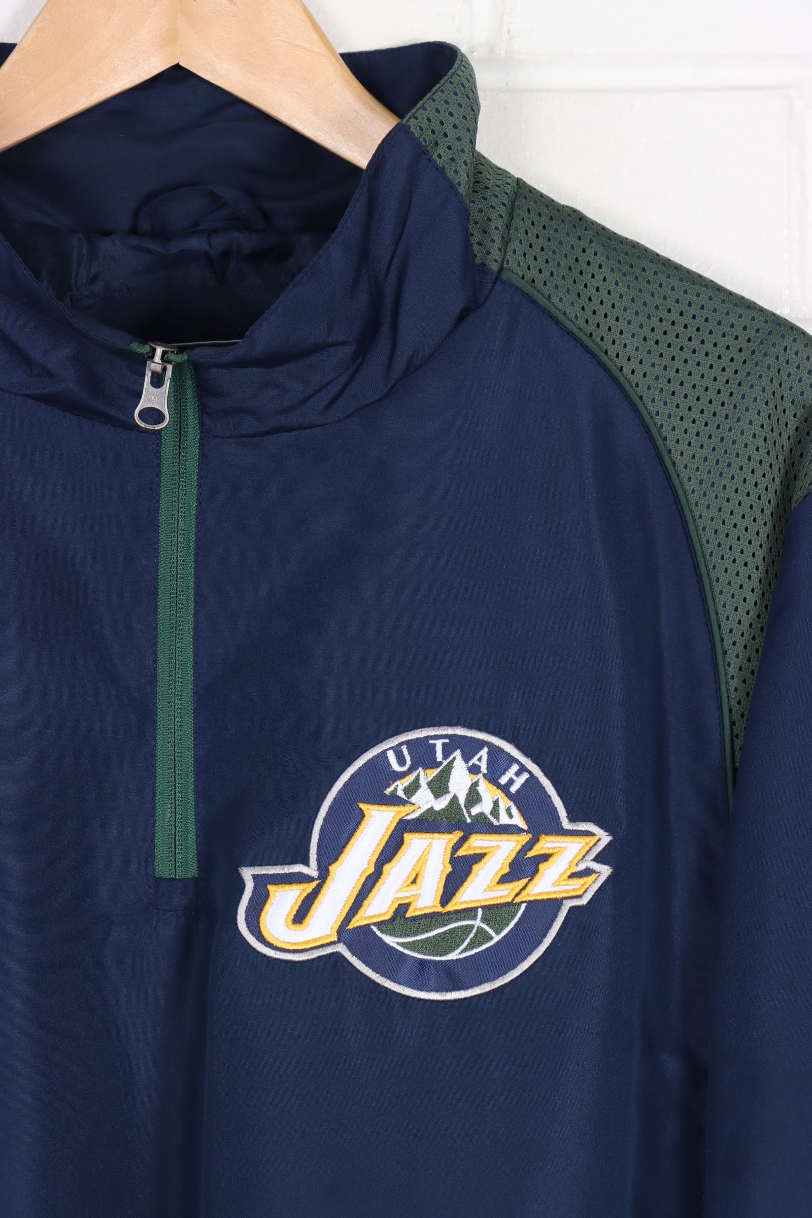 Utah Jazz NBA Basketball 1/4 Zip Thin Windbreaker (XXL)