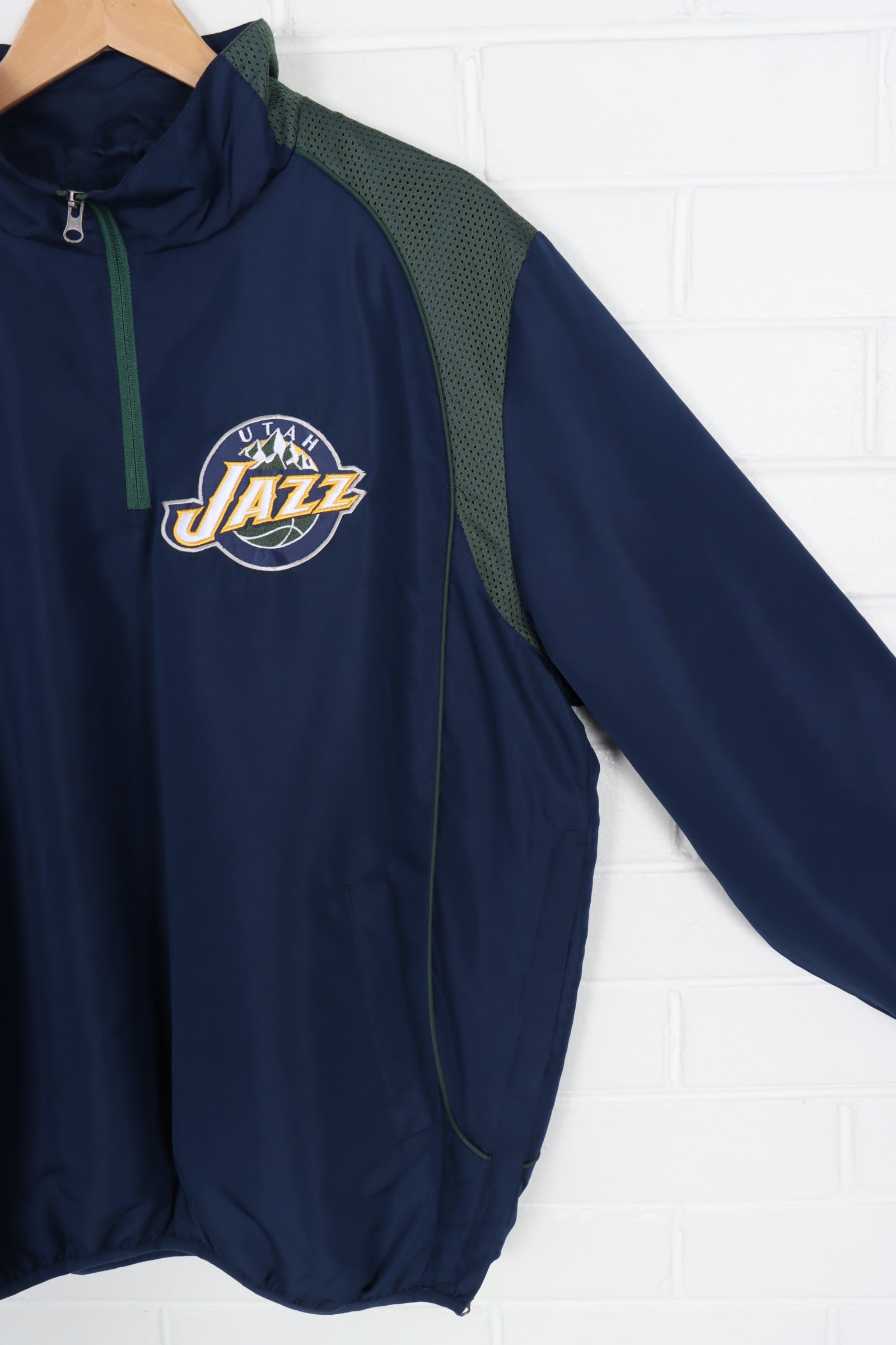 Utah Jazz NBA Basketball 1/4 Zip Thin Windbreaker (XXL)