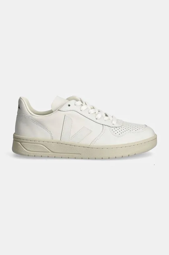 Veja leather sneakers V-10 Leather Extra-White white color