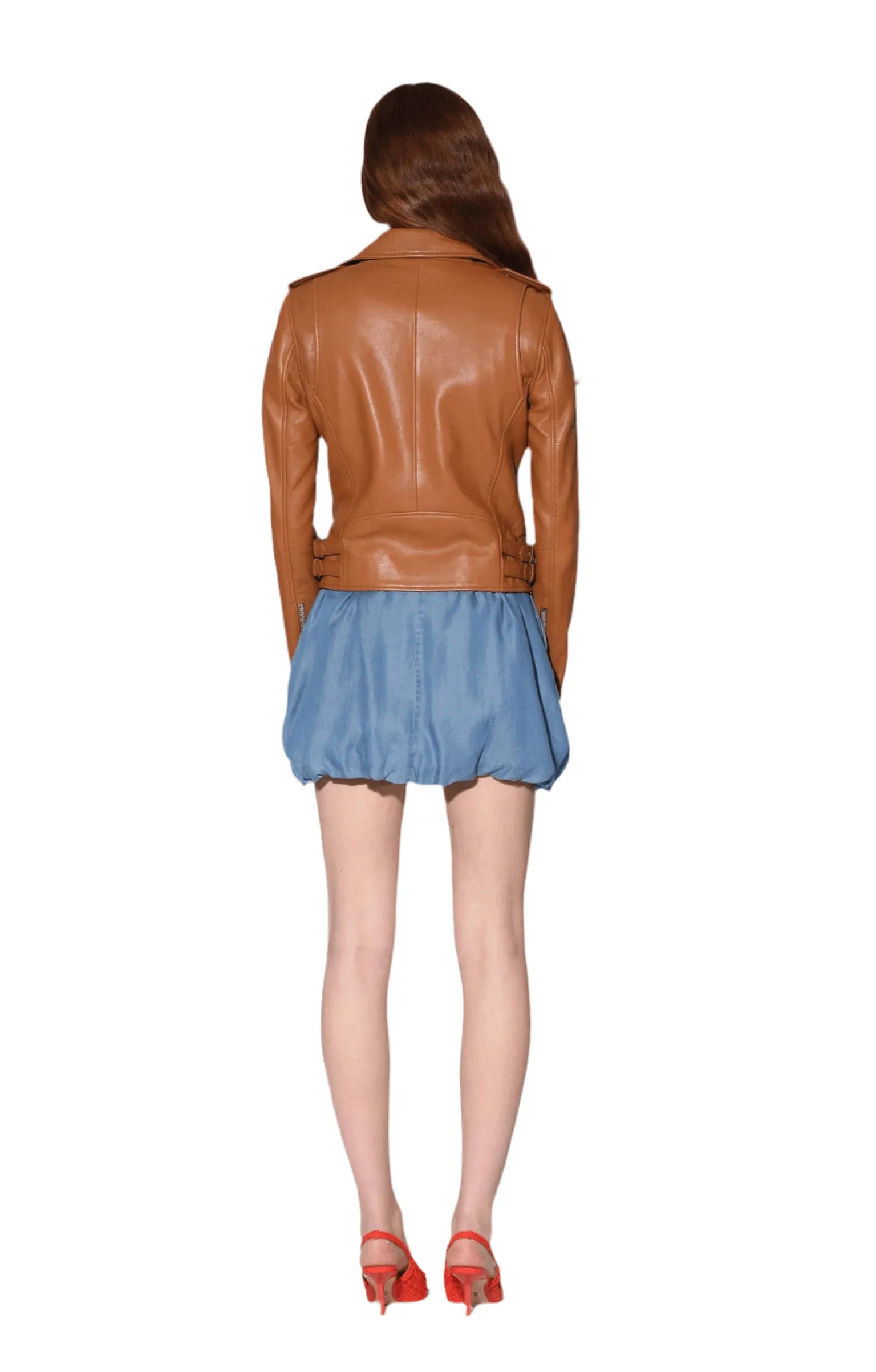 Walter Baker Liz Leather Jacket in Camel